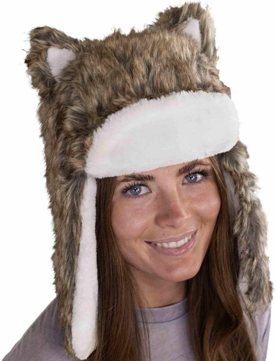 Lazy One Animal Ear Critter Cap for Winter - Warm, Cozy Hat for Kids & Adults with Ear Covers, Fun Cold-Weather Accessory
