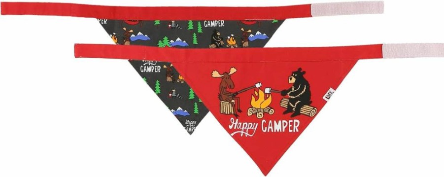 Lazy One Reversible Dog Bandana - Fire Hydrant Print, Adjustable Cotton Neckwear for Small Medium Large Dogs, Nature Calls Collection
