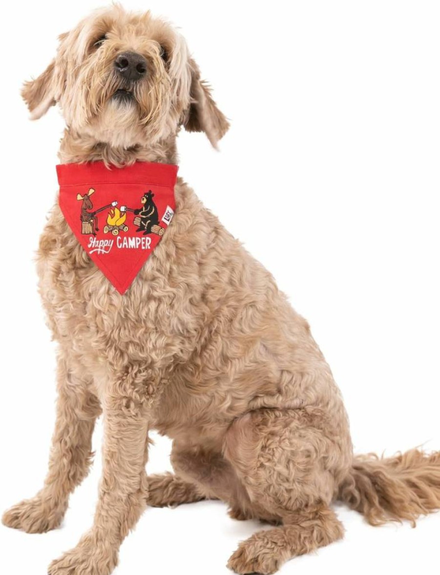 Lazy One Reversible Dog Bandana - Fire Hydrant Print, Adjustable Cotton Neckwear for Small Medium Large Dogs, Nature Calls Collection