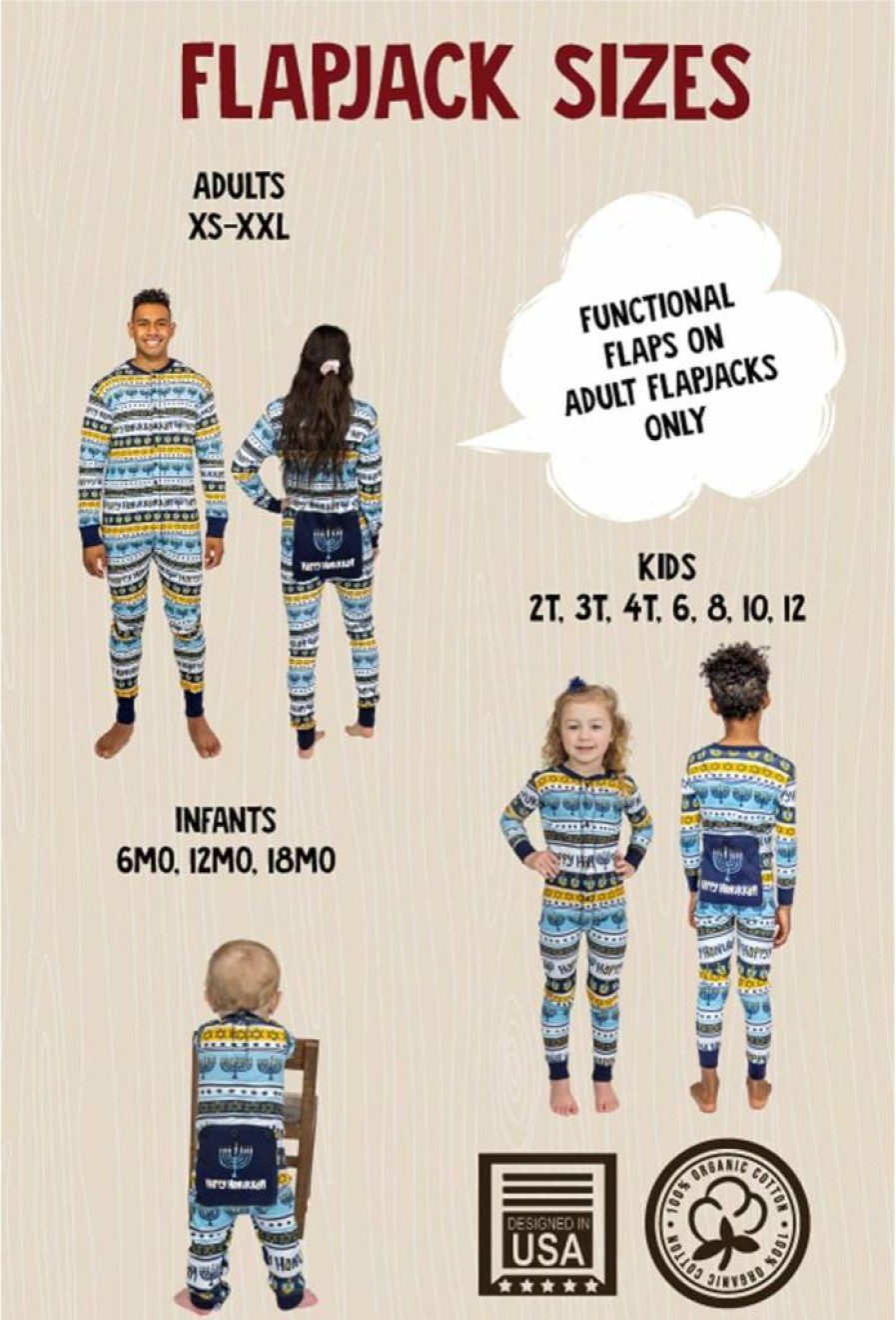 Lazy One Matching Christmas Pajamas Set for Dogs, Babies, Kids, Teens & Adults – Festive Family PJs