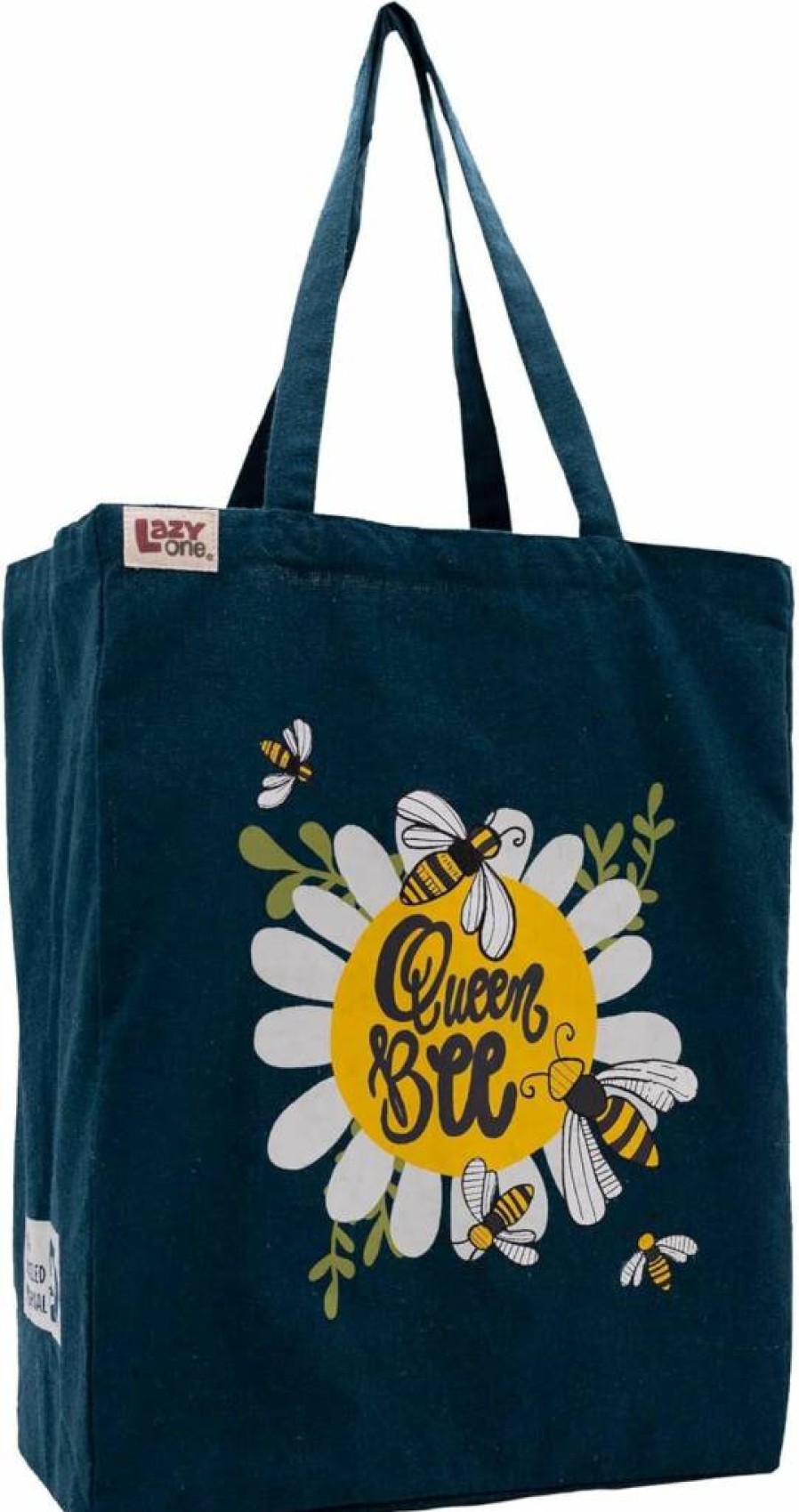 Lazy One Reusable Canvas Tote Bag for Women & Men - Durable Shopping, Travel & Work Tote