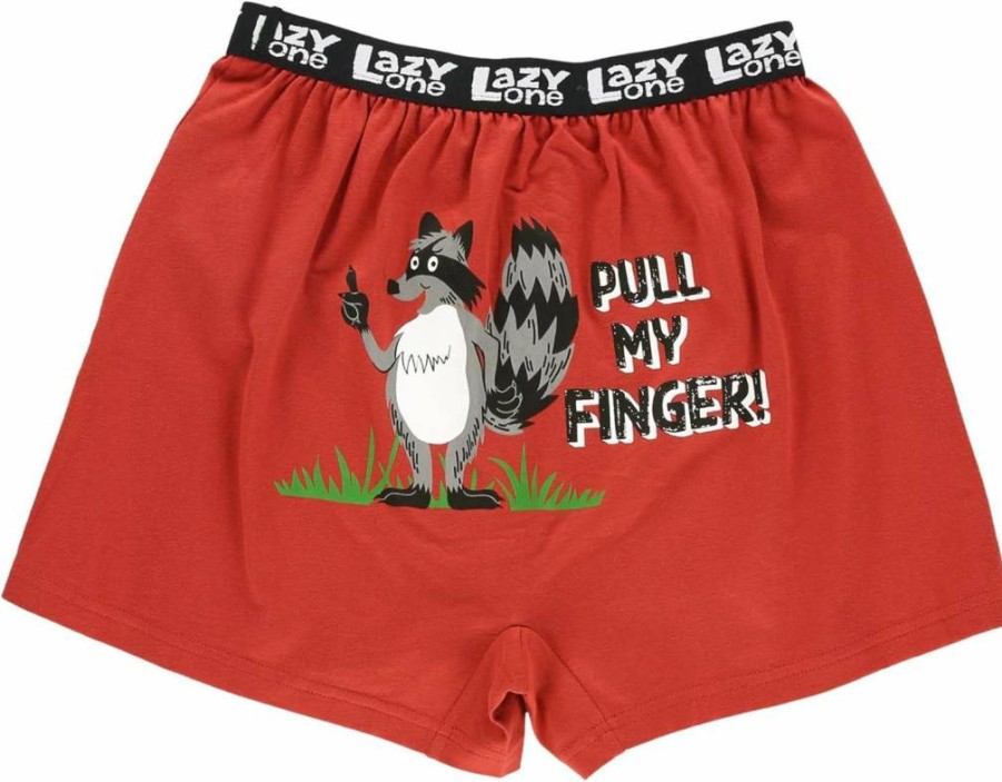 Lazy One Funny Animal Boxer Shorts for Men - Humorous Novelty Underwear & Gag Gift