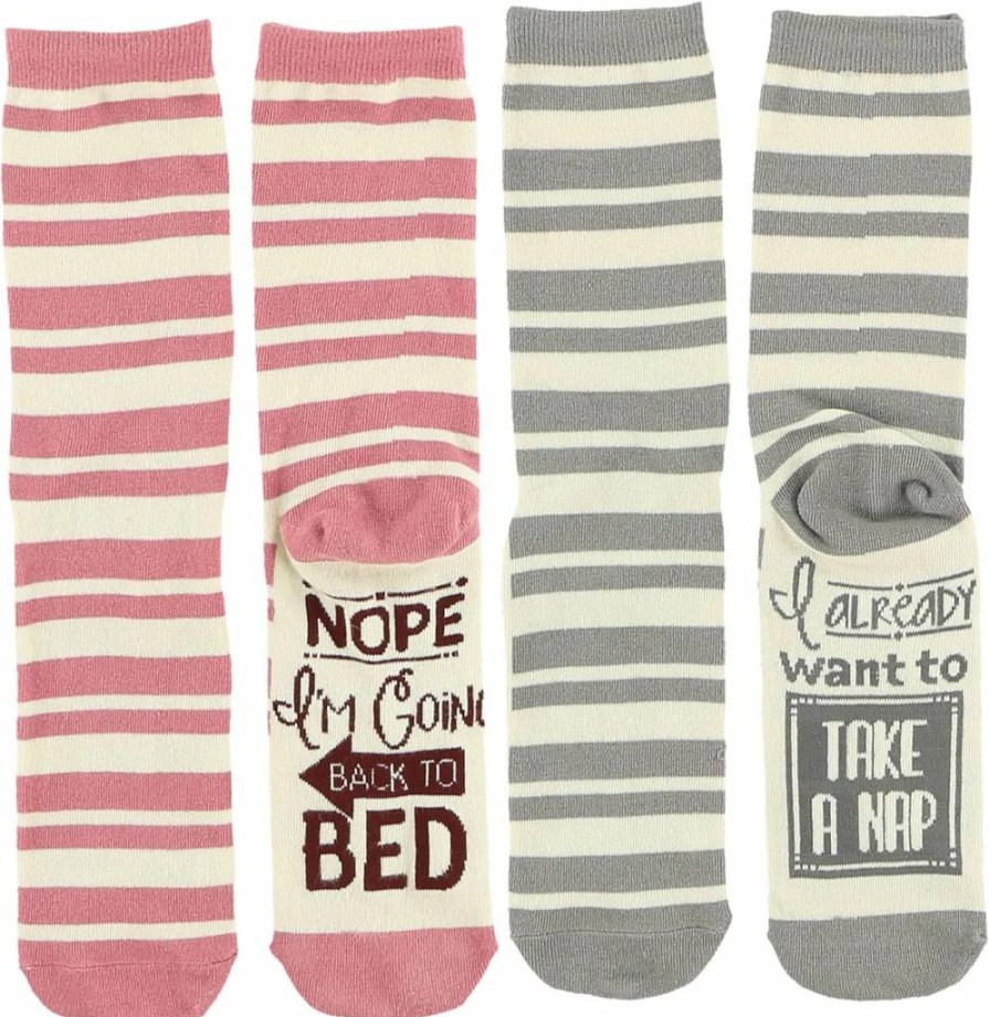 Lazy One Funny Novelty Socks for Adults - Pack of 2, Crazy Crew-Length Socks with Unique Designs for Men & Women