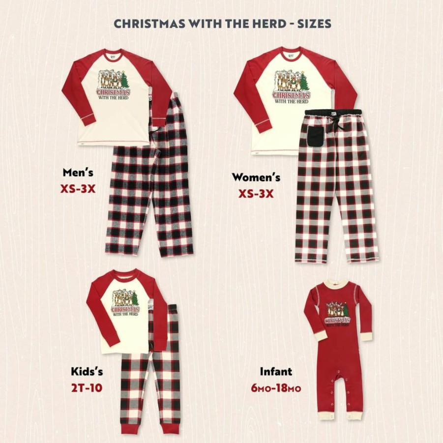 Lazy One Family Matching Holiday Pajama Sets - Christmas PJs for Adults, Kids, Teens, Babies & Pets