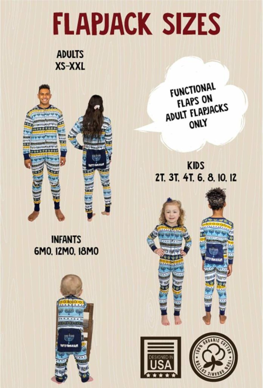 Lazy One Matching Christmas Pajamas Set for Dogs, Babies, Kids, Teens & Adults – Festive Family & Pet PJs
