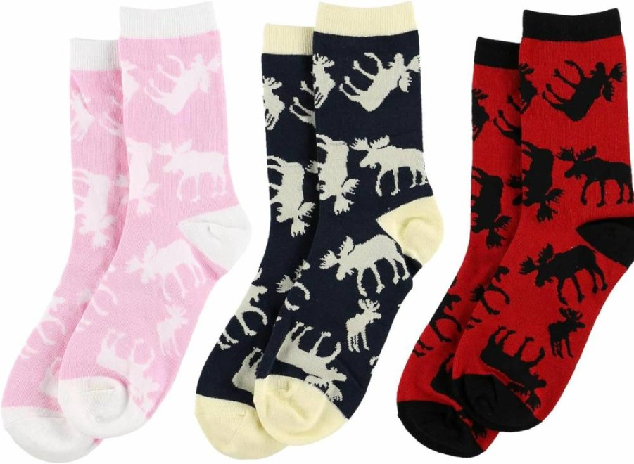 Lazy One Funny Novelty Crew Socks Bundle for Men & Women - Comfortable & Unique Design
