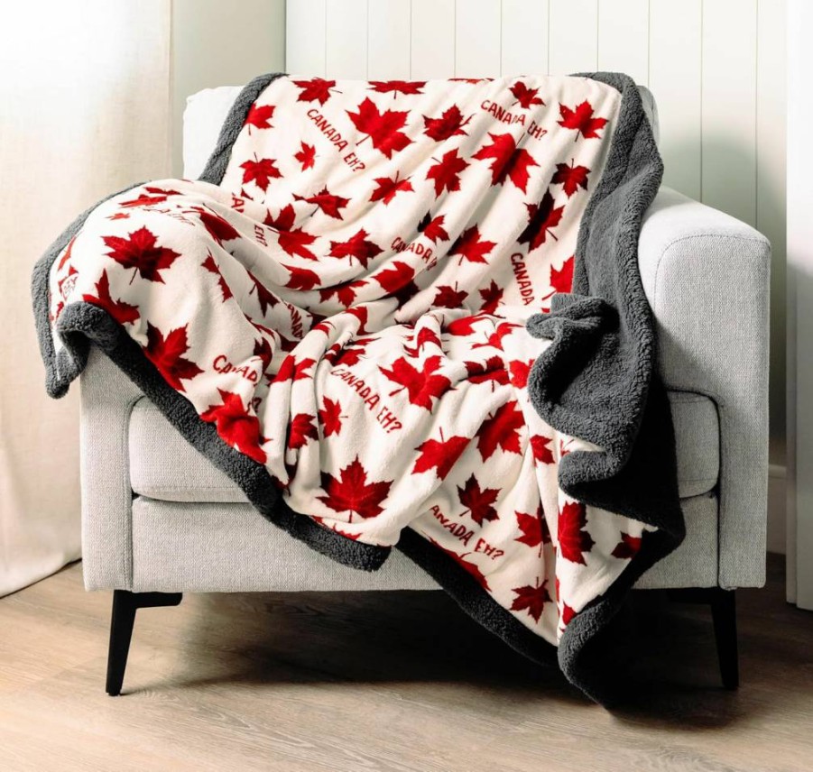 Lazy One Cozy Sherpa Plaid Throw Blanket with Animal Designs - Cabin Moose Pattern, Soft Polyester, One Size