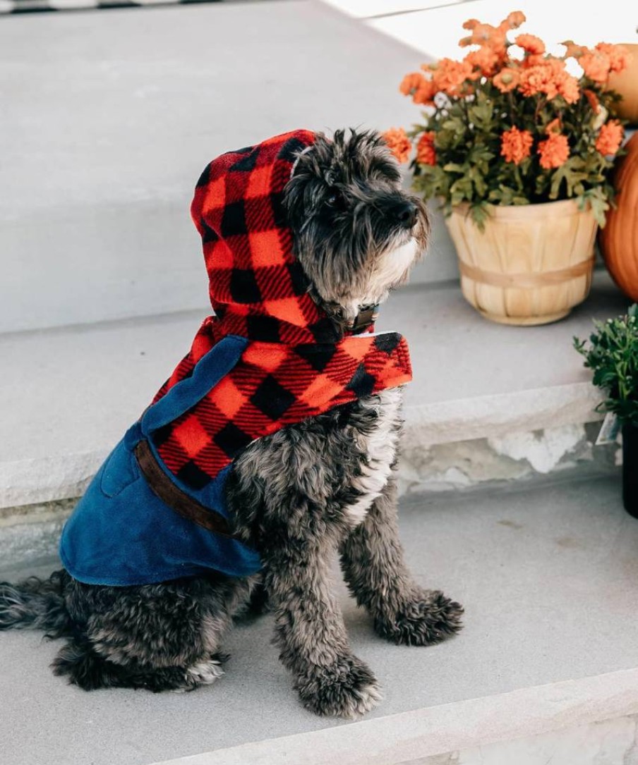 Lazy One Santa Dog Costume - Warm Fleece Christmas Outfit with Easy Fasteners for Pets