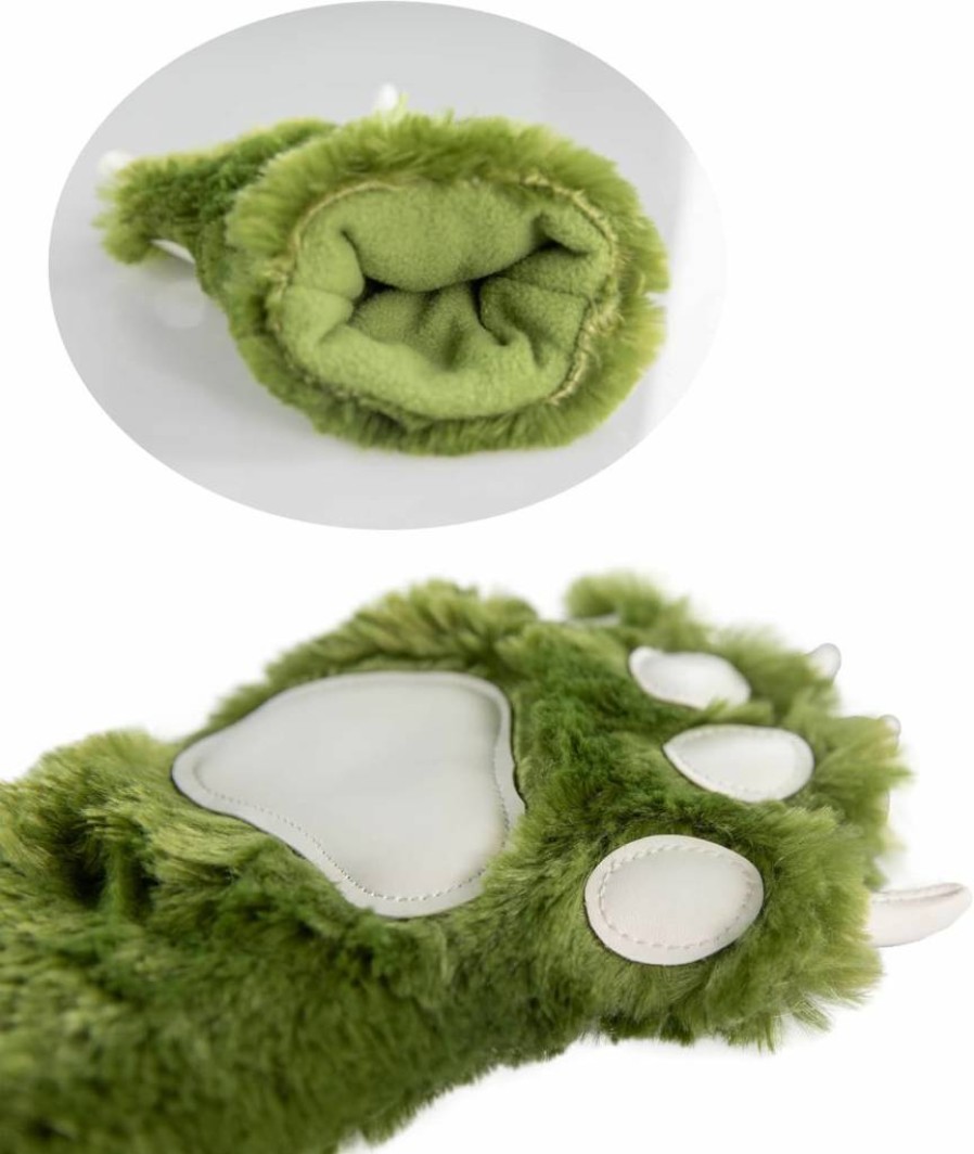 Lazy One Cozy Animal Paw Mittens for Adults & Kids - Warm Winter Gloves with Fun Designs