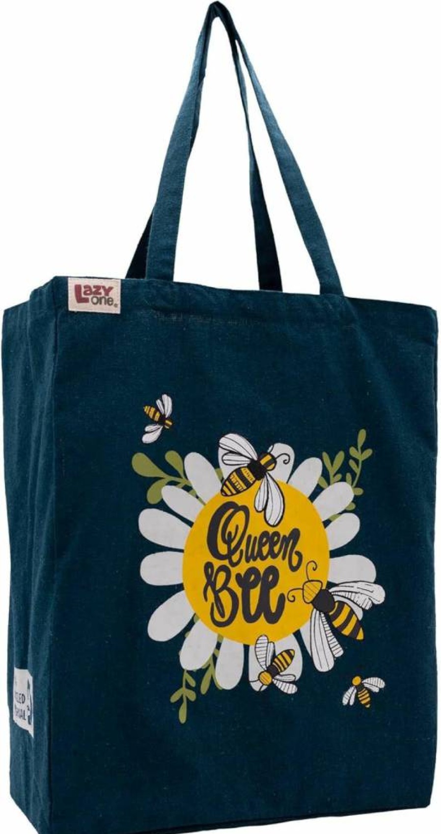 Lazy One Reusable Canvas Tote Bag for Women & Men - Eco-Friendly Shopping, Travel & Work Tote