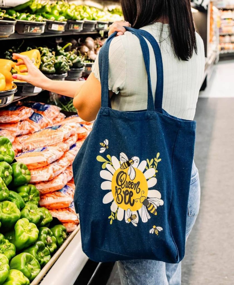 Lazy One Reusable Canvas Tote Bag for Women & Men - Eco-Friendly Shopping, Travel & Work Tote