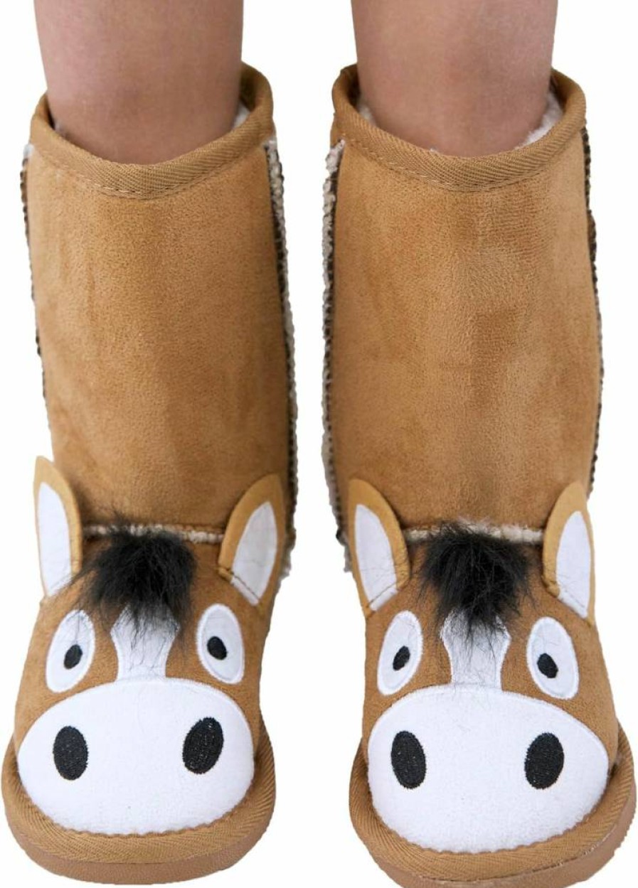 Lazy One Kids' Animal Slipper Boots - Cozy Warm House Shoes for Boys and Girls