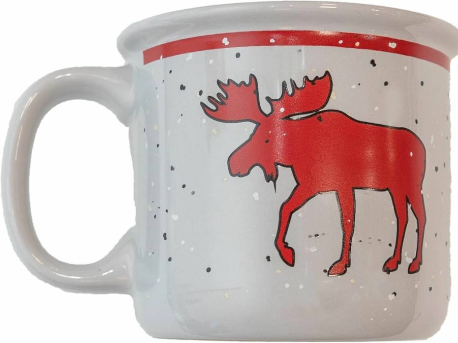 Lazy One Funny Moose Plaid Coffee Mugs Set Of 4 - Humorous Gift For Family, Friends, Coworkers & Office