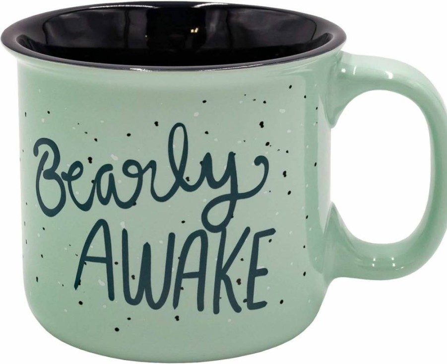 Lazy One Funny Fishing Mug - 'Asleep At The Reel' Novelty Coffee Cup Gift for Men, Dad, Coworkers - Camping & Office Humor