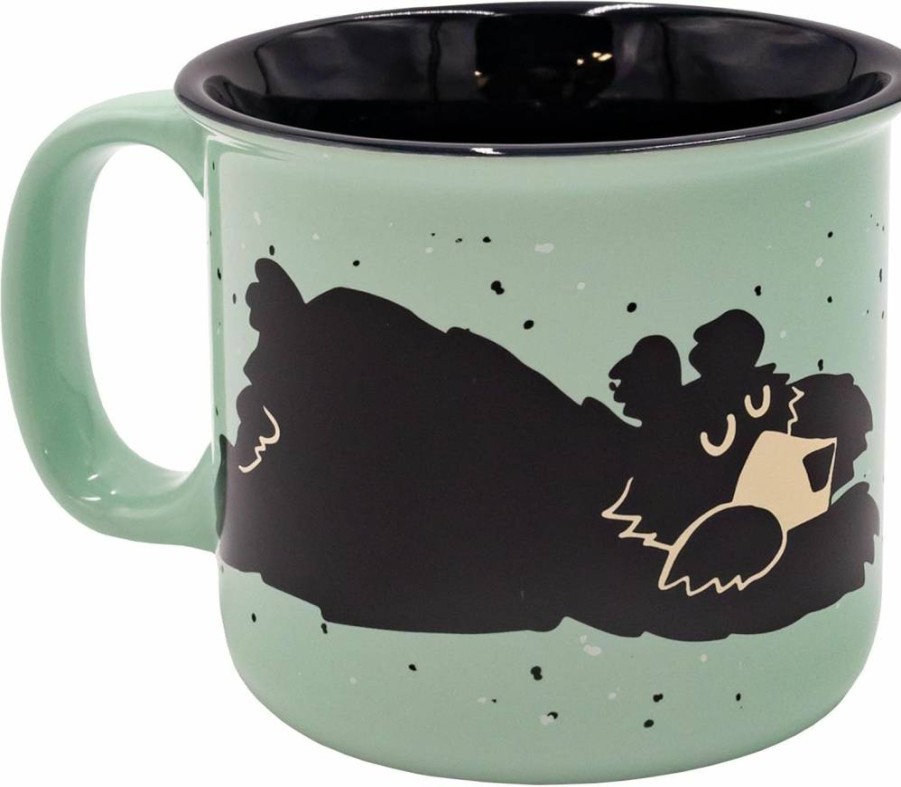 Lazy One Funny Fishing Mug - 'Asleep At The Reel' Novelty Coffee Cup Gift for Men, Dad, Coworkers - Camping & Office Humor