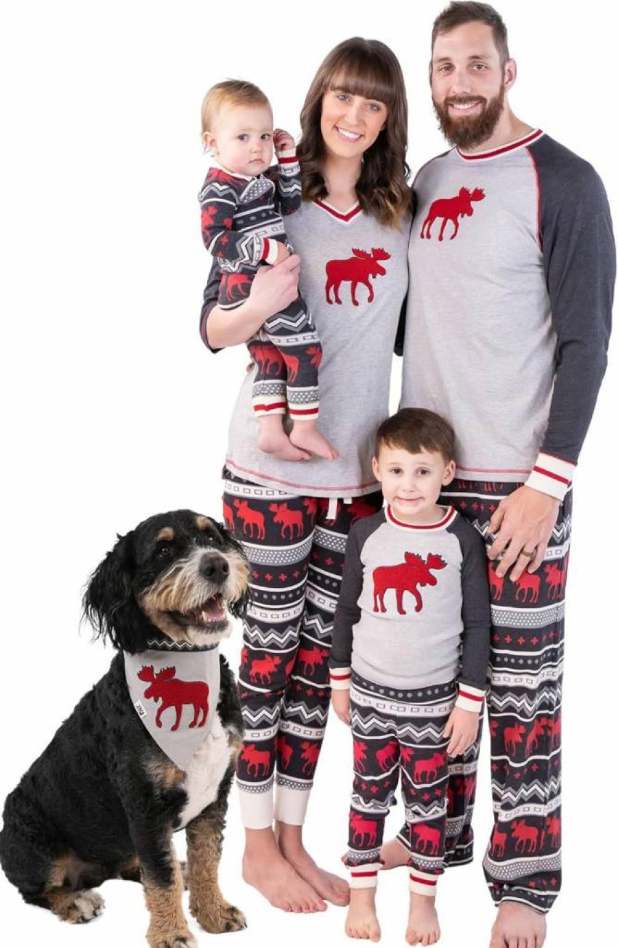 Lazy One Matching Christmas Family Pajamas Set - Holiday Pjs for Adults, Teens, Kids, Babies & Pets